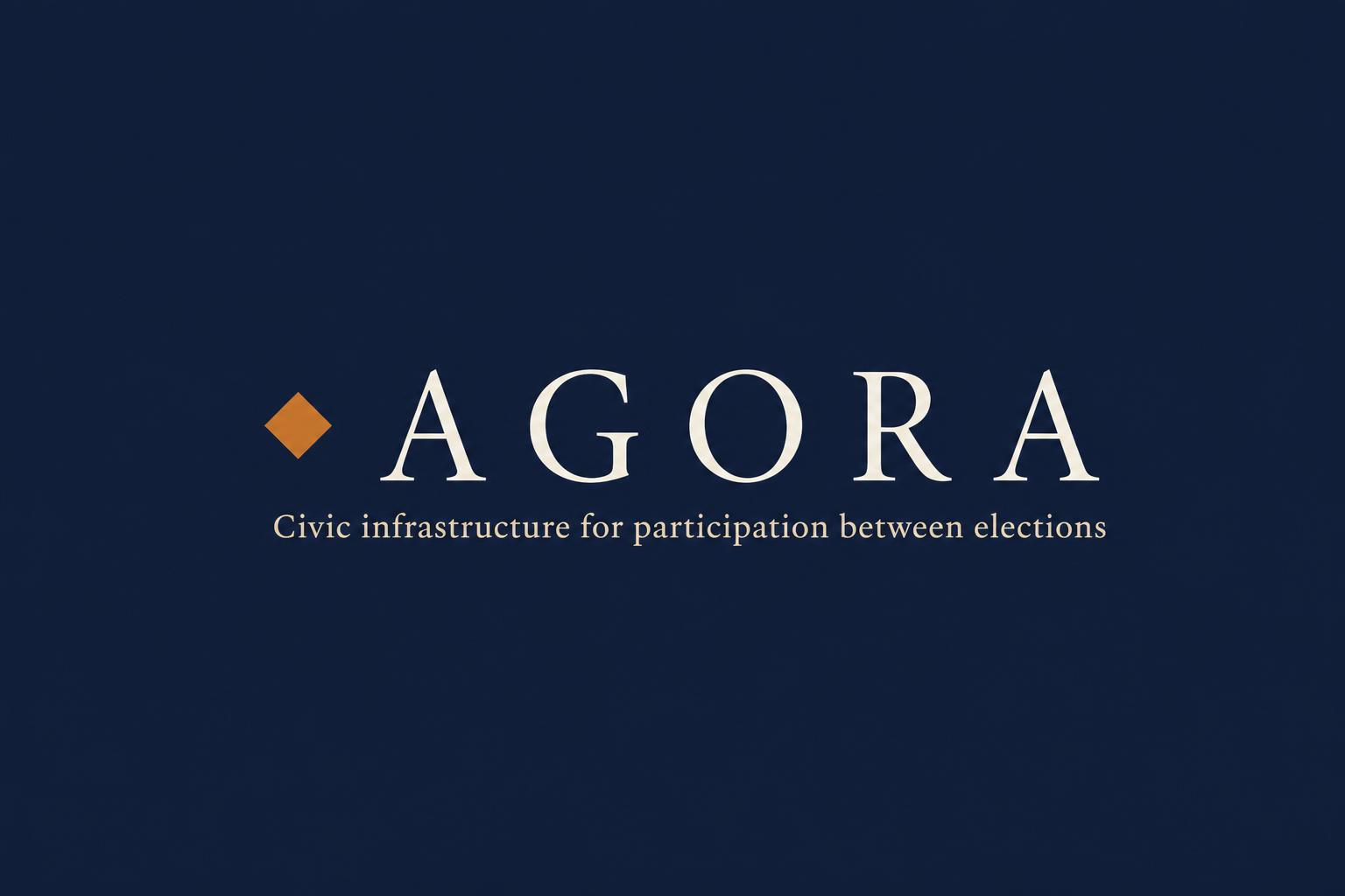 Agora — Civic infrastructure between elections