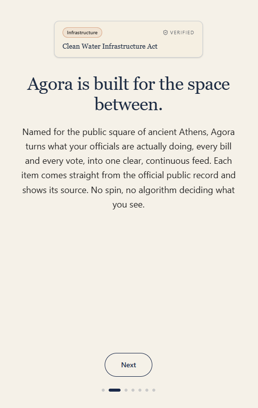The Agora alpha on a phone